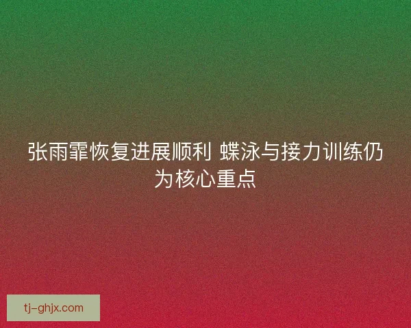张雨霏恢复进展顺利 蝶泳与接力训练仍为核心重点